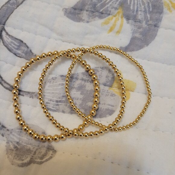 Three 14k gold filled bracelets - Picture 2 of 3